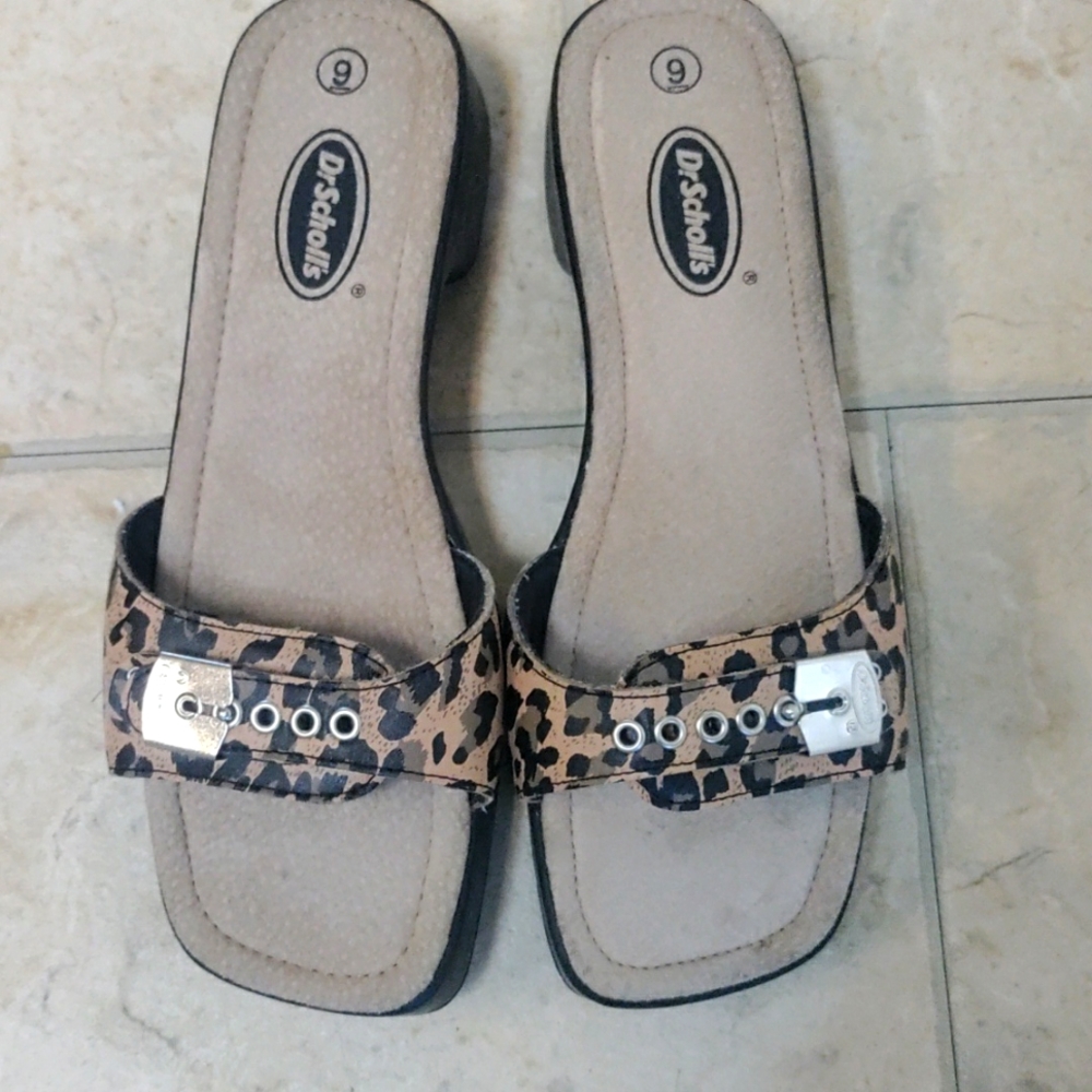 Dr. Scholl's Leopard Print Slides